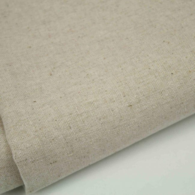 Premium Natural Plain Cotton Linen Blend Fabric Embroidery Curtain Craft 55" Wide